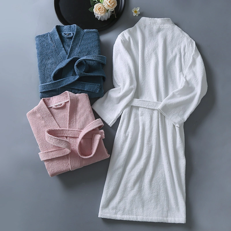 Quick Dry Luxury Cotton Bathrobe Hotel Good Water Absorption Sleeping Robe