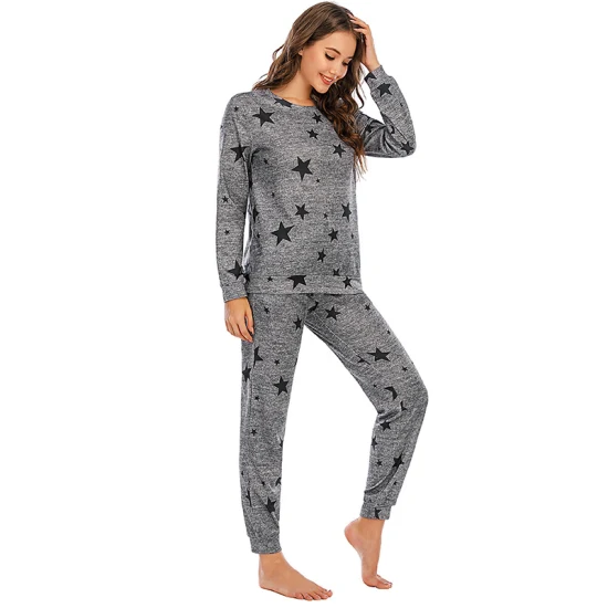 Pijama de pijama de luxo ODM Factory 2 peças conjunto de pijama feminino